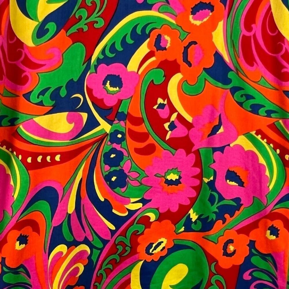 Vintage 90s All Over Bright Colorful Psychedelic Florals Artsy Blazer Medium - Picture 5 of 13